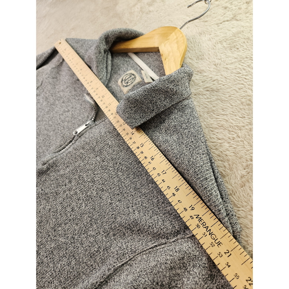 R&R Logo Knit Sweater Quarter-zip Heather Gray Casuals Crewneck - Picture 8 of 10